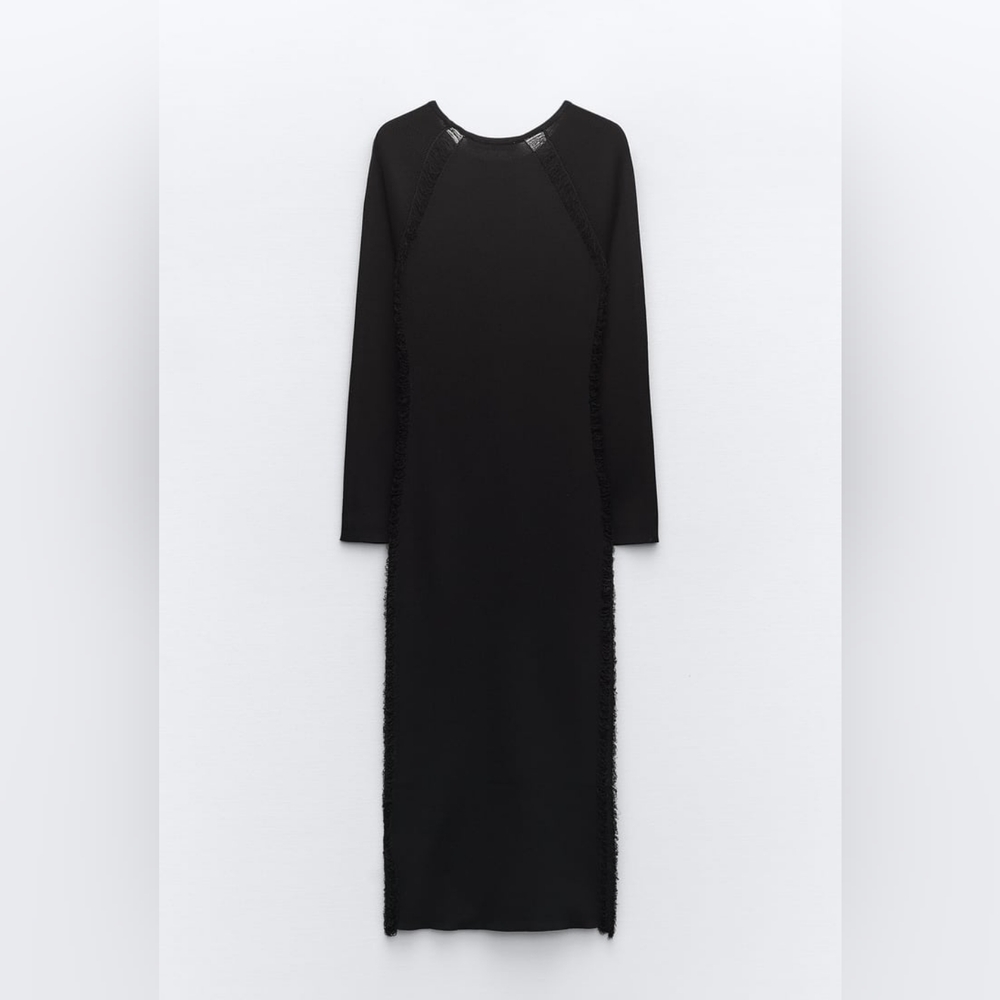 ZARA COMBINATION KNIT DRESS - Picture 7 of 9
